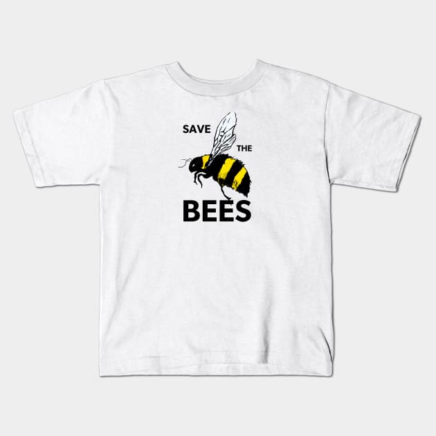 Save the Bees Kids T-Shirt by Uwaki